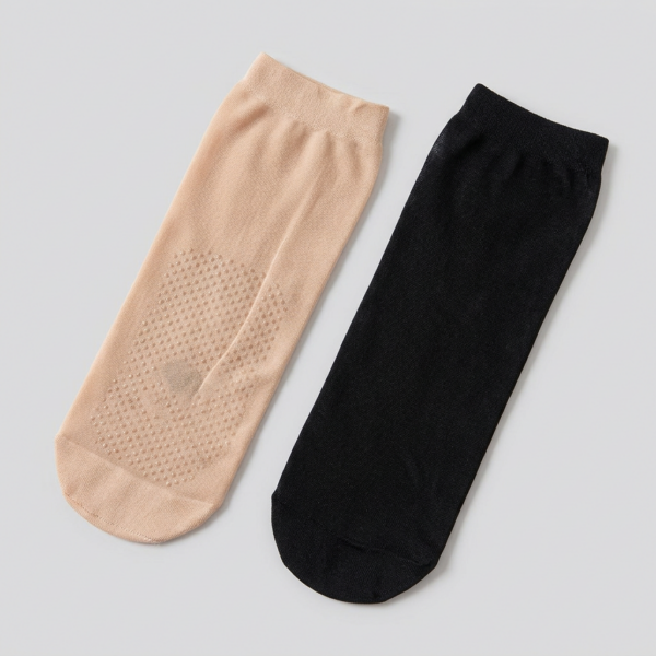 10雙入 水晶透膚平面止滑短絲襪 黑膚兩色