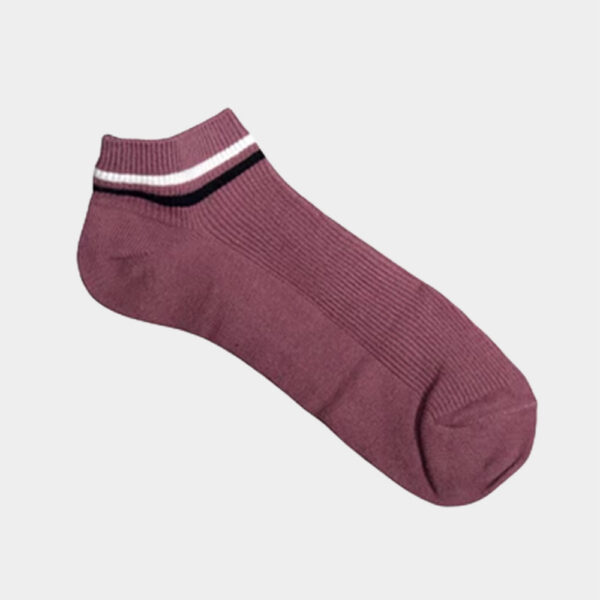 MIT台灣製 100%精梳棉條紋短襪 腳踝襪 純色條紋 22-26cm