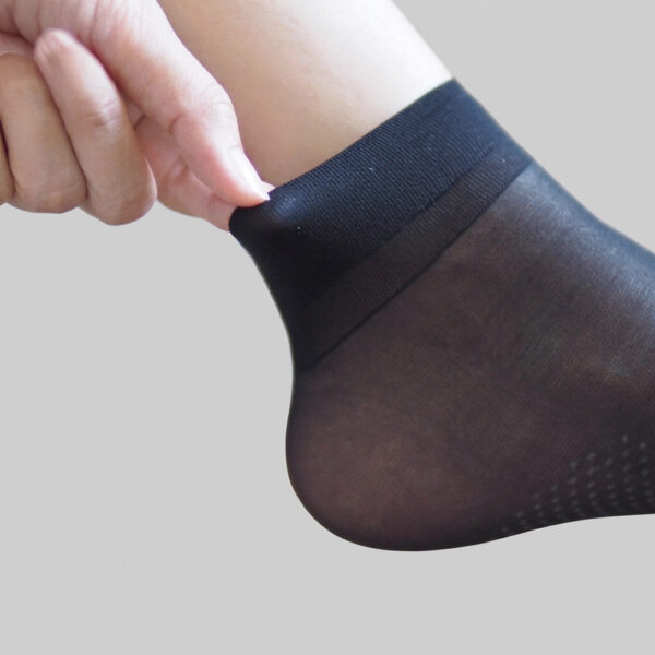 短絲襪 | 底部止滑 寬口無痕 透膚絲襪 黑膚兩色