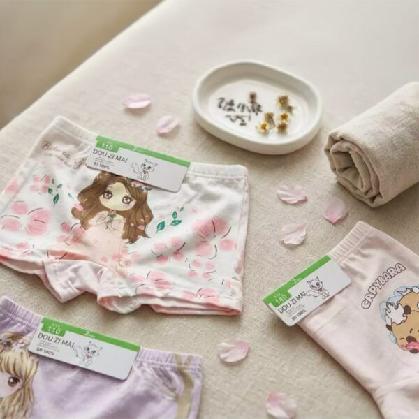 女童四角內褲 | 彈力萊卡純棉 舒適透氣