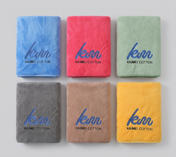 凱美獨家 LOGO設計款 頂級開纖紗浴巾 厚實吸水