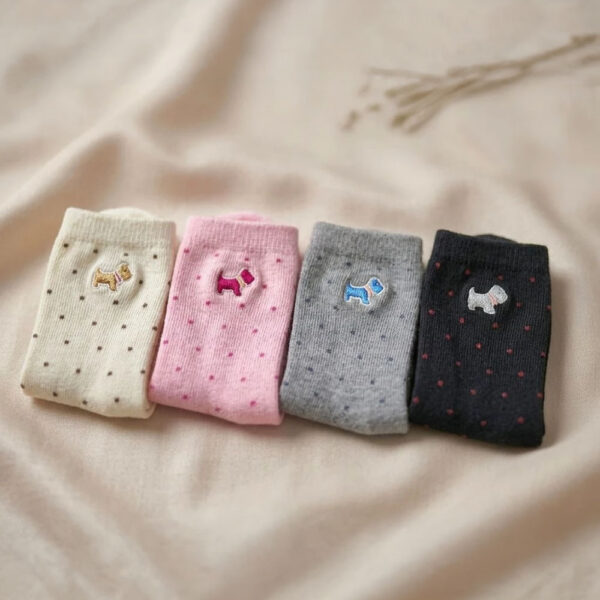 小童襪 | MIT台灣製 點點刺繡純棉童襪