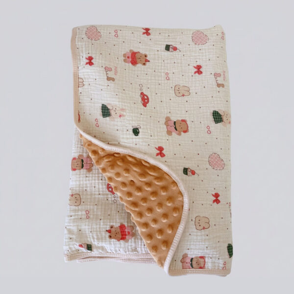 豆豆毯 紗布安撫蓋毯 新生兒童小被子 幼兒園寶寶毛毯 空調夏涼被