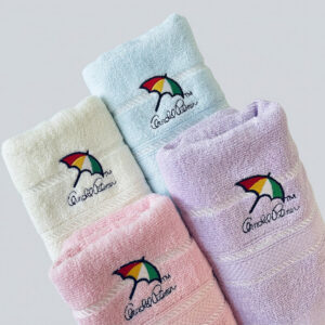 MIT台灣製 28兩厚實雨傘牌 刺繡小LOGO大人巾/毛巾 粉嫩4色