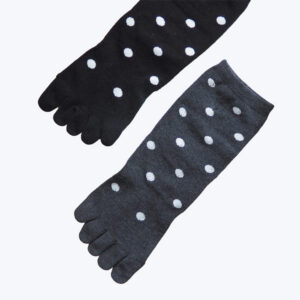 MIT台灣製 精梳棉一體成型1/2腳跟五指襪 立體編織