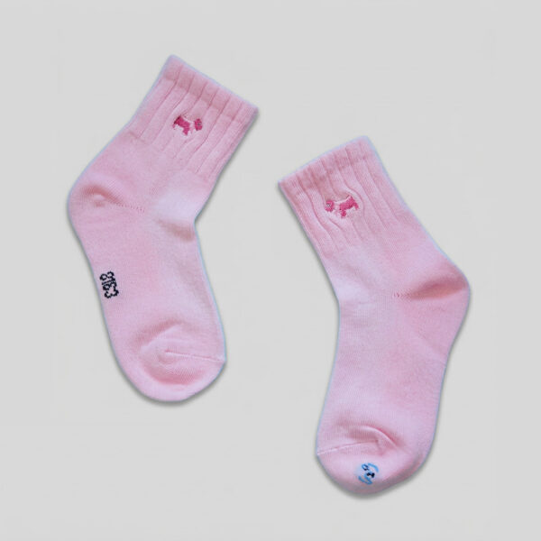 MIT台灣製 精緻刺繡精梳棉簡約素色童襪 13-16cm