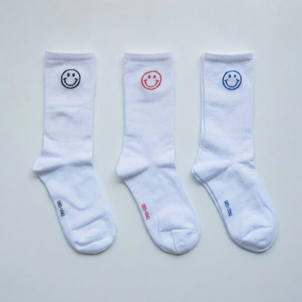 MIT台灣製 精梳棉2/2純棉女襪 滿滿微笑款 襪子