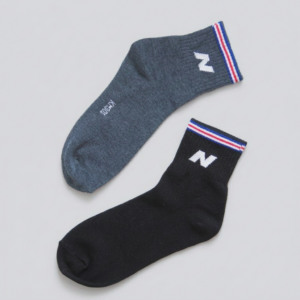 MIT台灣製 1/2精梳棉休閒男襪 N字圖案襪