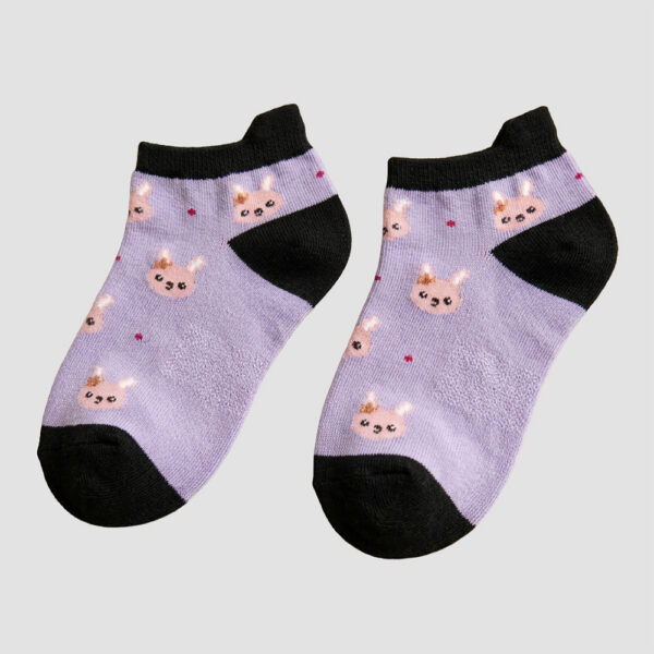 MIT台灣製 純綿細針兒童短襪 滿版汽車、兔兔圖案