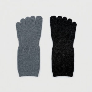 MIT台灣製 純綿細針舒適五趾襪（男女適穿）黑、灰