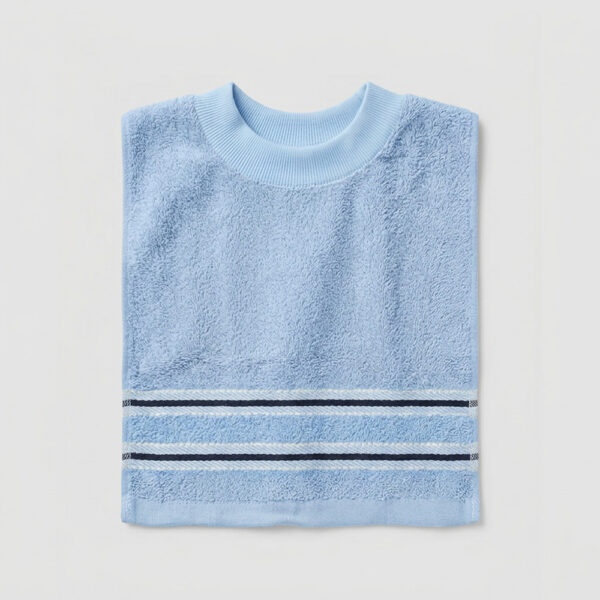 MIT台灣製 親膚棉柔 純棉吸水兒童圍兜 歐色條紋款