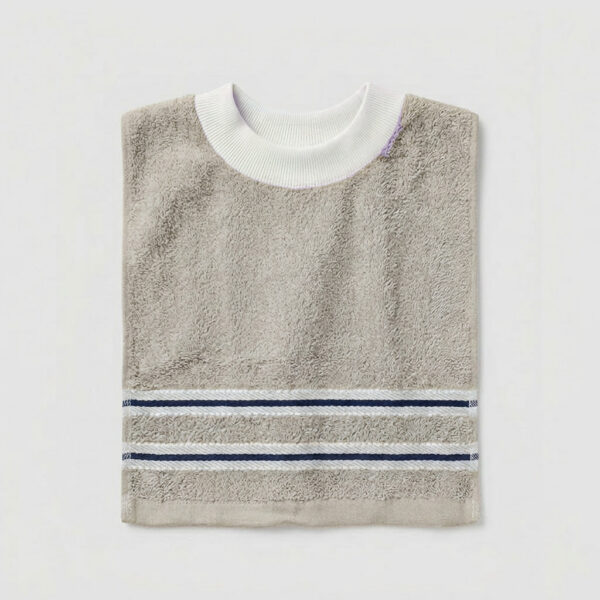 MIT台灣製 親膚棉柔 純棉吸水兒童圍兜 歐色條紋款