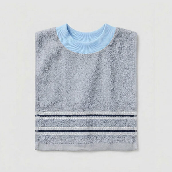 MIT台灣製 親膚棉柔 純棉吸水兒童圍兜 歐色條紋款