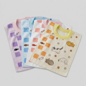 MIT台灣製 親膚棉柔 純棉吸水兒童圍兜 貓咪款