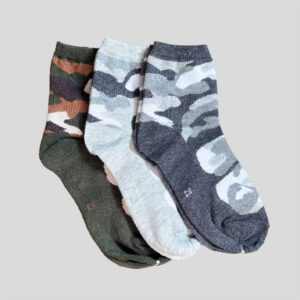 MIT台灣製 純棉透氣迷彩童襪 18-22cm
