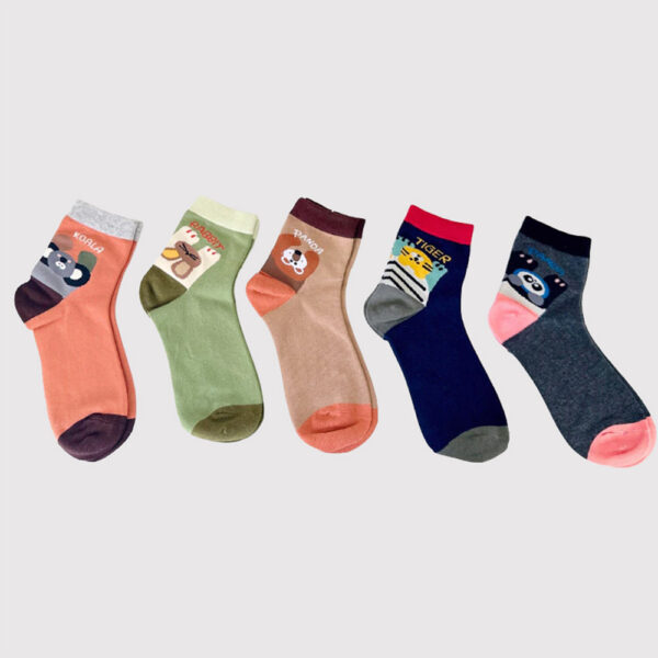 MIT台灣製造 可愛動物純棉襪 22-26cm