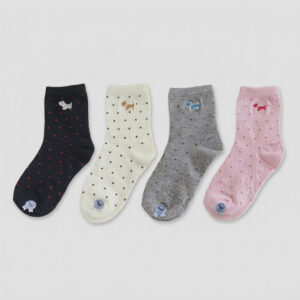 MIT台灣製 點點刺繡純棉童襪 精緻圖案設計 3-6歲