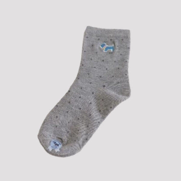 MIT台灣製 點點刺繡純棉童襪 精緻圖案設計 3-6歲