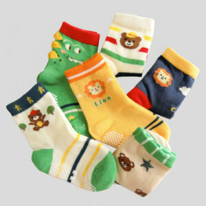 MIT台灣製 純棉止滑童襪 好玩動物園款 9-13cm