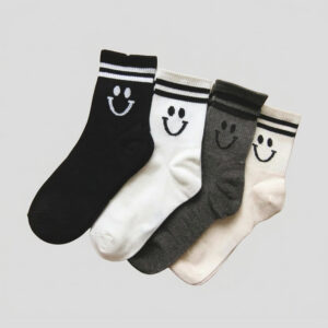 MIT台灣製 精緻設計純棉女襪 微笑運動款