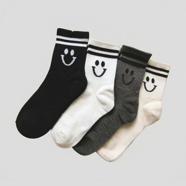 MIT台灣製 精緻設計純棉女襪 微笑運動款