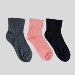 MIT台灣製 女款素色無束痕寬口襪 精舒棉200針 日系無負擔穿搭