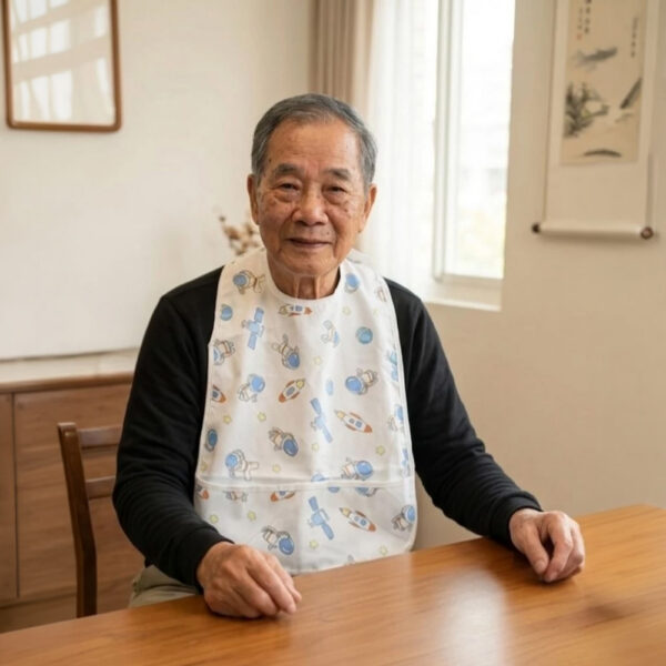 大人圍兜 | 頂級純棉紗布防水圍兜 精緻品質 細緻印花