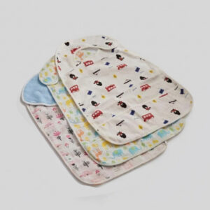 頂級大人純棉紗布防水圍兜 貼心設計 精緻品質 細緻印花