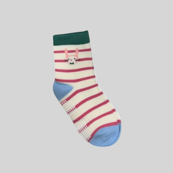 純棉止滑童襪 小花兔兔款 可愛女童襪 兔兔童襪 小花童襪