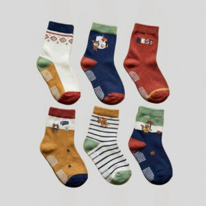 純棉止滑童襪 童趣森林款 動物童襪 卡通童襪 可愛襪 男童女童襪 17-21cm