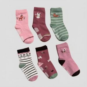 純棉止滑童襪 森林萌寵款 動物童襪 卡通童襪 可愛襪 男童女童襪 兔兔 小花