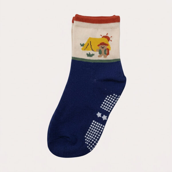 純棉止滑童襪 快樂露營款 森林系童襪 卡通童襪 可愛襪 男童女童襪 17-21cm