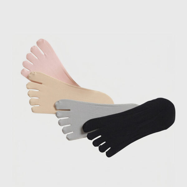 天鵝絨隱形五指襪 網眼款