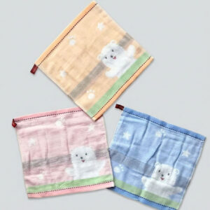 小熊擦手巾｜純棉無撚紗 柔軟親膚 可掛式兒童擦手巾