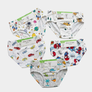 一組2件入/全棉彈力萊卡棉兒童三角內褲男童三角褲 隨機出色