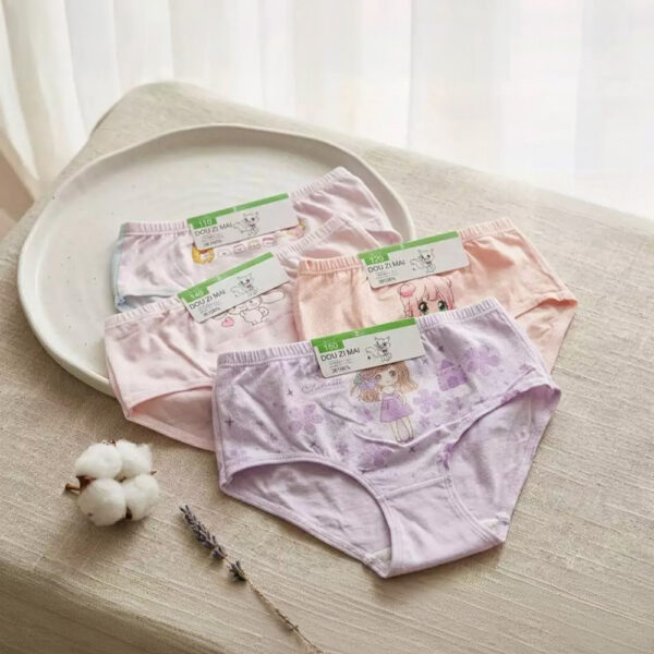 全棉彈力萊卡棉兒童三角內褲 女童三角褲