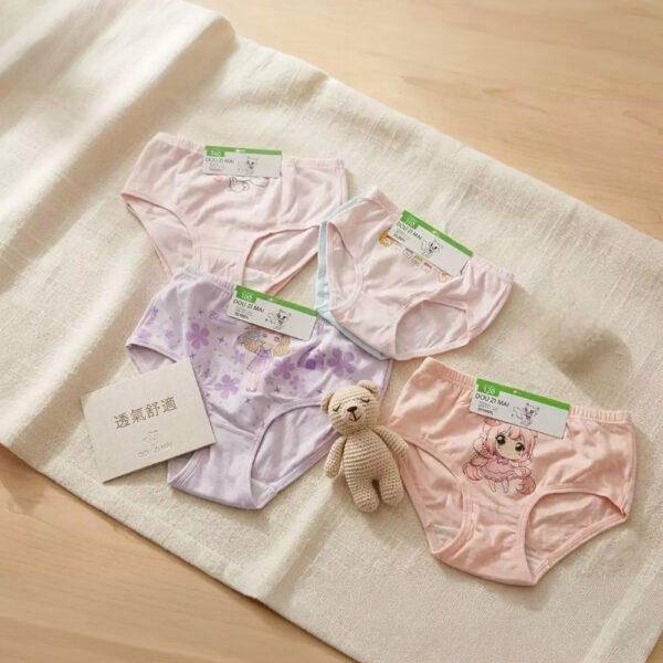 全棉彈力萊卡棉兒童三角內褲 女童三角褲