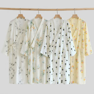 浴袍 | 甜美日式風 純棉雙層紗 舒適透氣