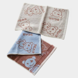 純棉無捻紗 吸水童巾/擦澡巾/洗臉巾 龐克小熊