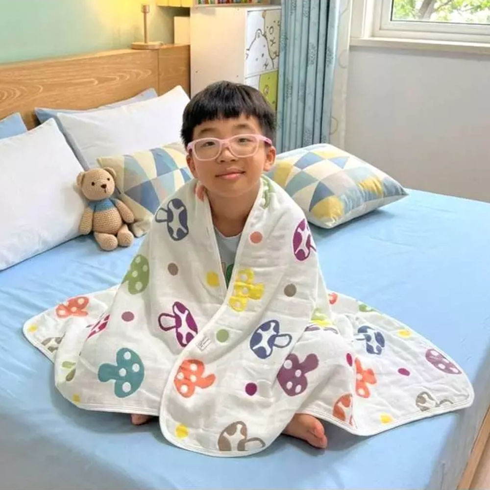 兒童被 | 春夏限定 正六層紗 多用途空調被 紗布被 蓋毯 120x150cm