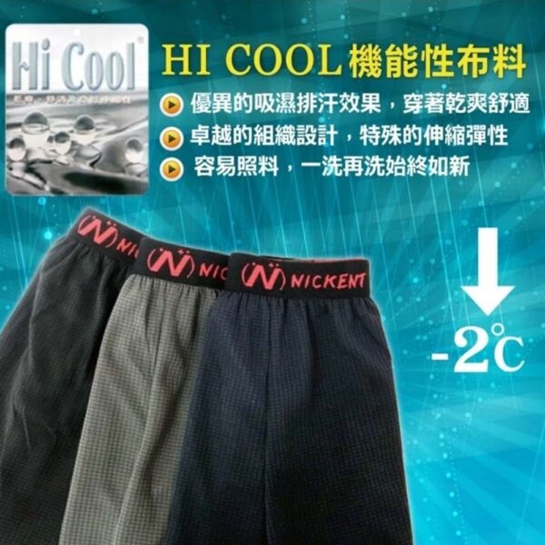 排汗內褲｜MIT台灣製 5L大尺碼 尼克 涼感平口四角褲