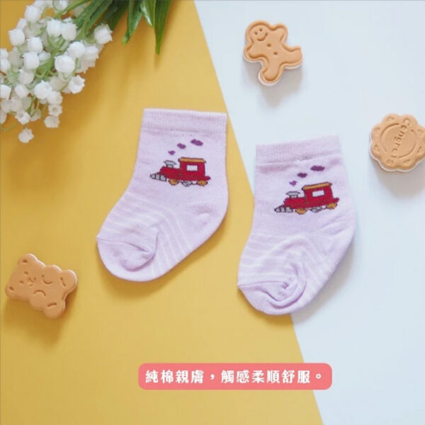 嬰兒襪 | MIT台灣製 純棉舒適寶寶襪 可愛小火車