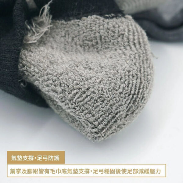 氣墊襪 | MIT台灣製 抗菌消臭氣墊竹炭船形襪24-26cm