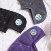 止滑短襪 | MIT台灣製 純棉止滑直角短襪 菱形點點款