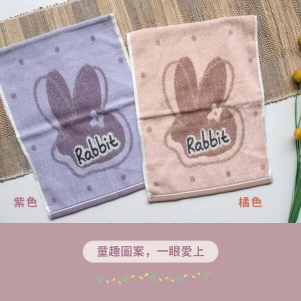 kids-twistless-towel-rabbit-02 兒童毛巾 | 純棉無捻紗 吸水童巾擦澡巾洗臉巾 英字兔兔款 毛巾
