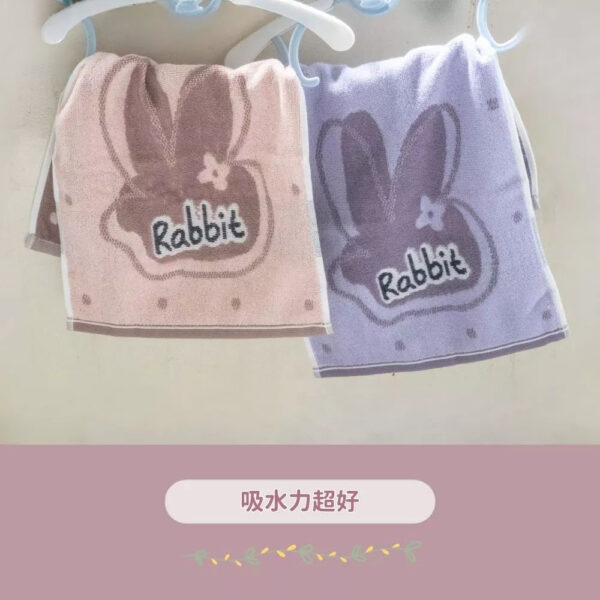 kids-twistless-towel-rabbit-04 兒童毛巾 | 純棉無捻紗 吸水童巾擦澡巾洗臉巾 英字兔兔款 毛巾