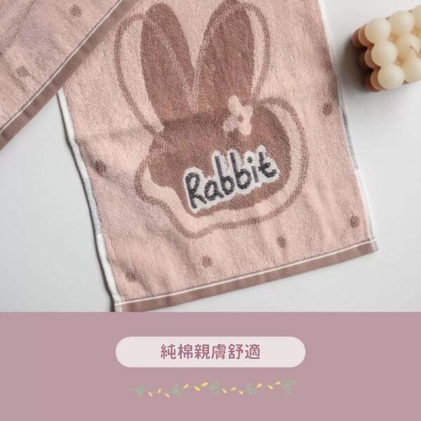 kids-twistless-towel-rabbit-06 兒童毛巾 | 純棉無捻紗 吸水童巾擦澡巾洗臉巾 英字兔兔款 毛巾